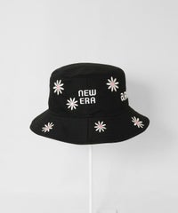 花柄刺繍バケハ (NEW ERAコラボ)ブラック