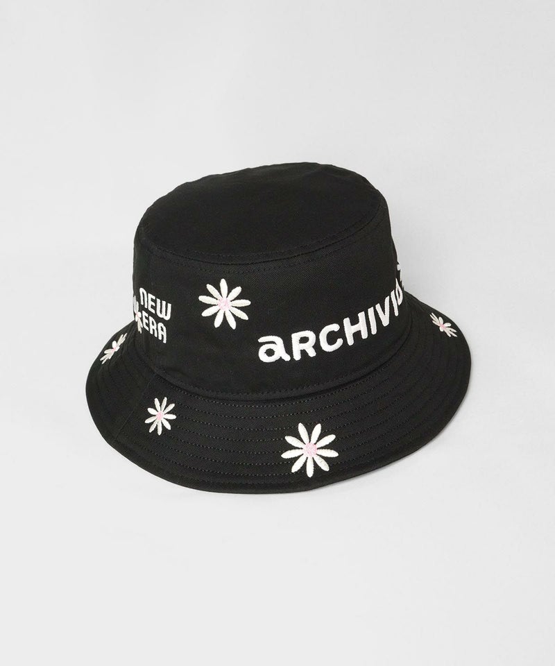 花柄刺繍バケハ (NEW ERAコラボ)ブラック