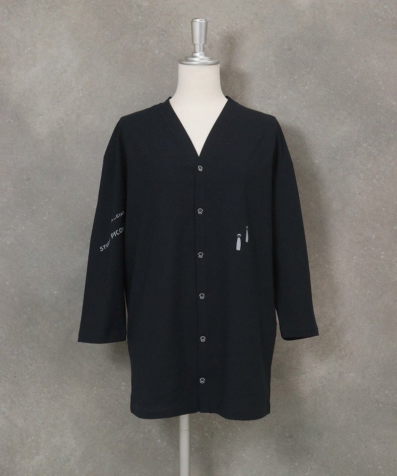 【オンラインストア・店舗限定商品】コットン100％七分袖カーディガン(ネイビー)