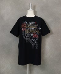 【オンラインストア・店舗限定商品】UV冷感地図イラストTシャツ(ネイビー)