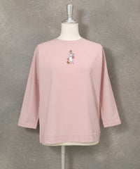 【オンラインストア・店舗限定商品】UV冷感七分袖刺繍Tシャツ(ピンク)
