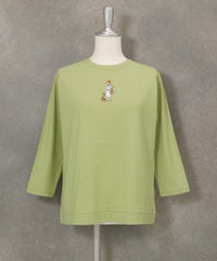 【オンラインストア・店舗限定商品】UV冷感七分袖刺繍Tシャツ(グリーン)
