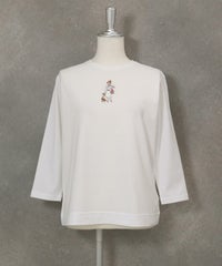 【オンラインストア・店舗限定商品】UV冷感七分袖刺繍Tシャツ(ホワイト)