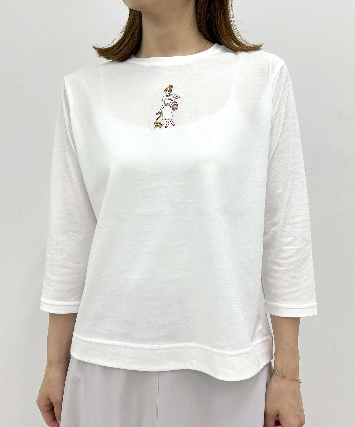 オンラインストア・店舗限定商品】UV冷感七分袖刺繍Tシャツ|スタジオ