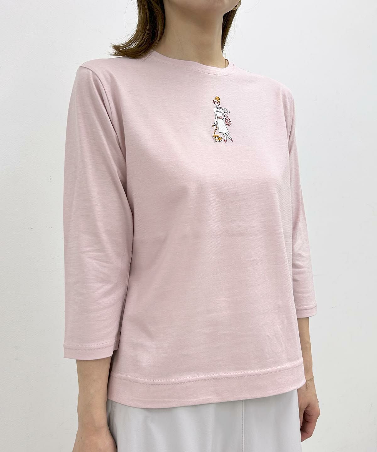 オンラインストア・店舗限定商品】UV冷感七分袖刺繍Tシャツ|スタジオ