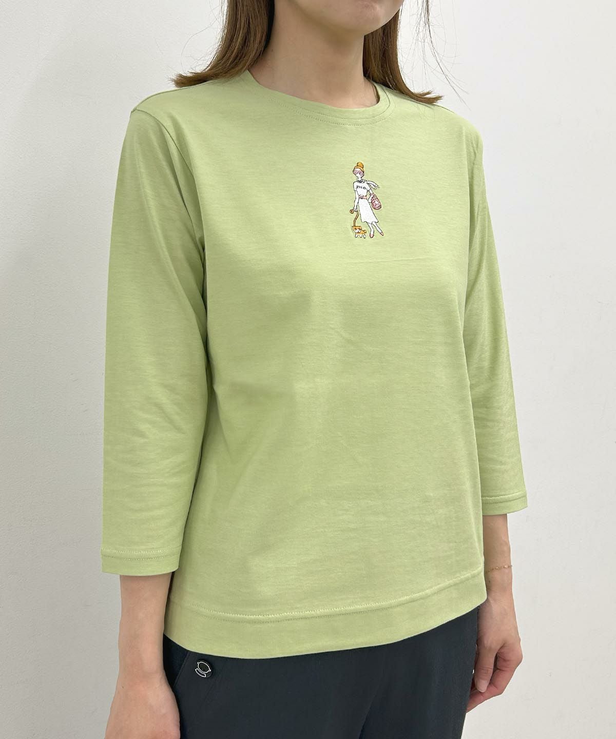 オンラインストア・店舗限定商品】UV冷感七分袖刺繍Tシャツ|スタジオ
