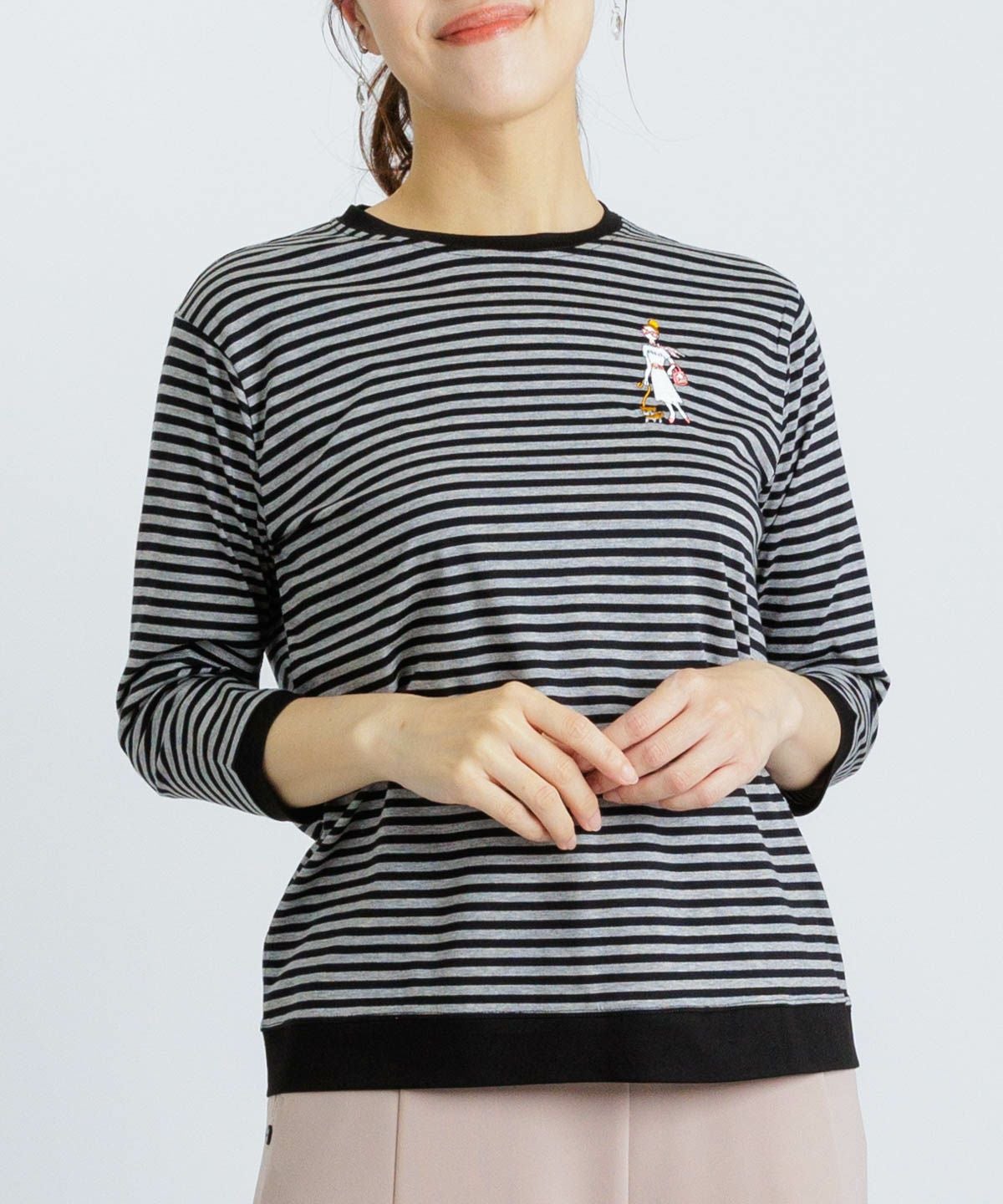 オンラインストア・店舗限定商品】冷感ボーダー七分袖Tシャツ|スタジオ