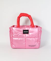 メタリック中綿カートバッグ(ピンク)前