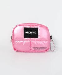 メタリック中綿ポーチ