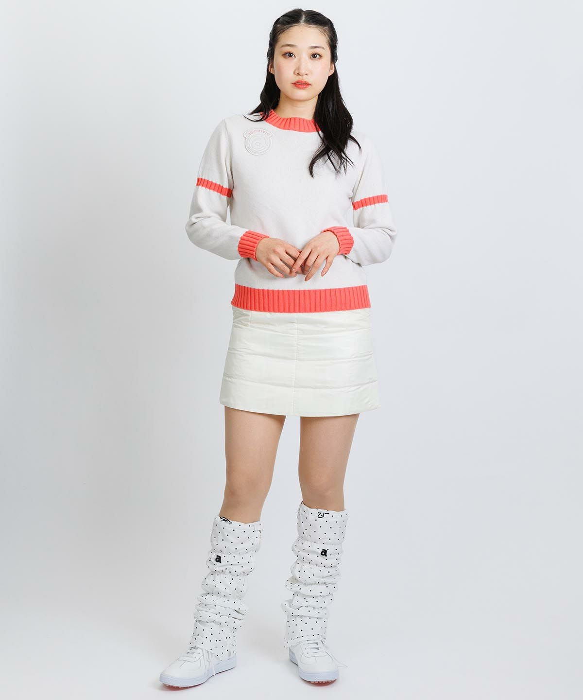 保温撥水ドット柄レッグウォーマー|アルチビオ - ゴルフウェアや婦人服通販