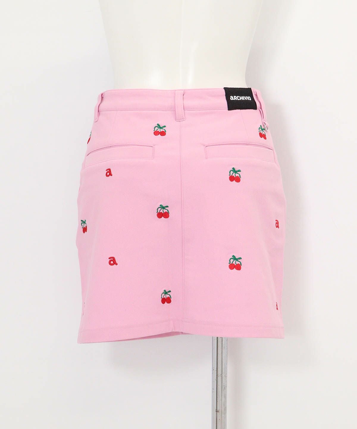 チェリー刺繍スカート(ピンク)後ろ
