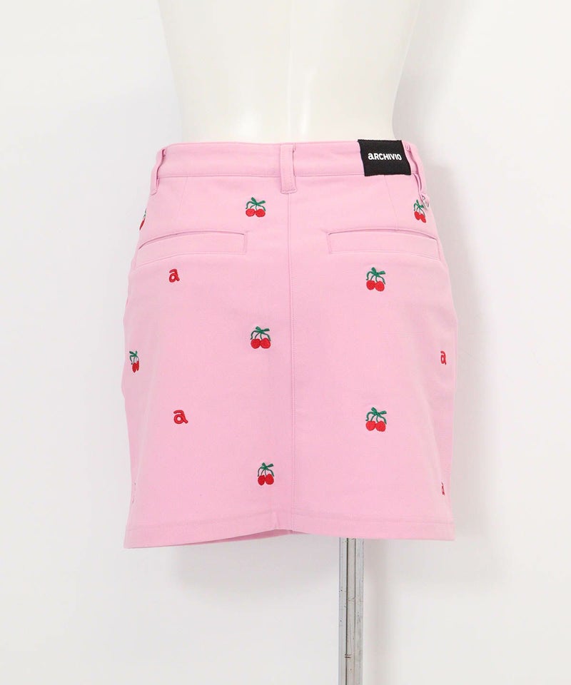 チェリー刺繍スカート(ピンク)後ろ