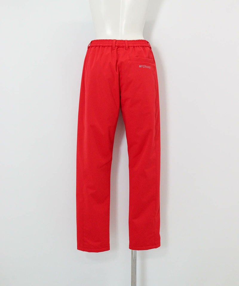 パラシュート風保温パンツ(レッド)後ろ