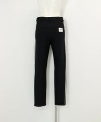 サイドライン裏起毛パンツ(ブラック)後ろ
