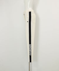 サイドライン裏起毛パンツ(ホワイト)横