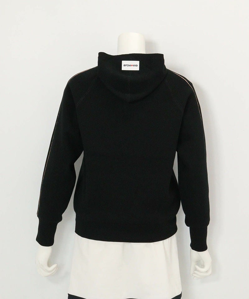 スパンコール刺繍保温ニット(ブラック)後ろ