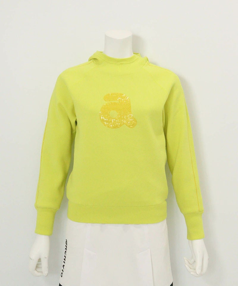 スパンコール刺繍保温ニット(イエロー)前