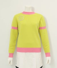 カシミヤ100％バックロゴニット(イエロー)前