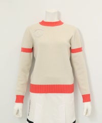 カシミヤ100％バックロゴニット(ホワイト)前