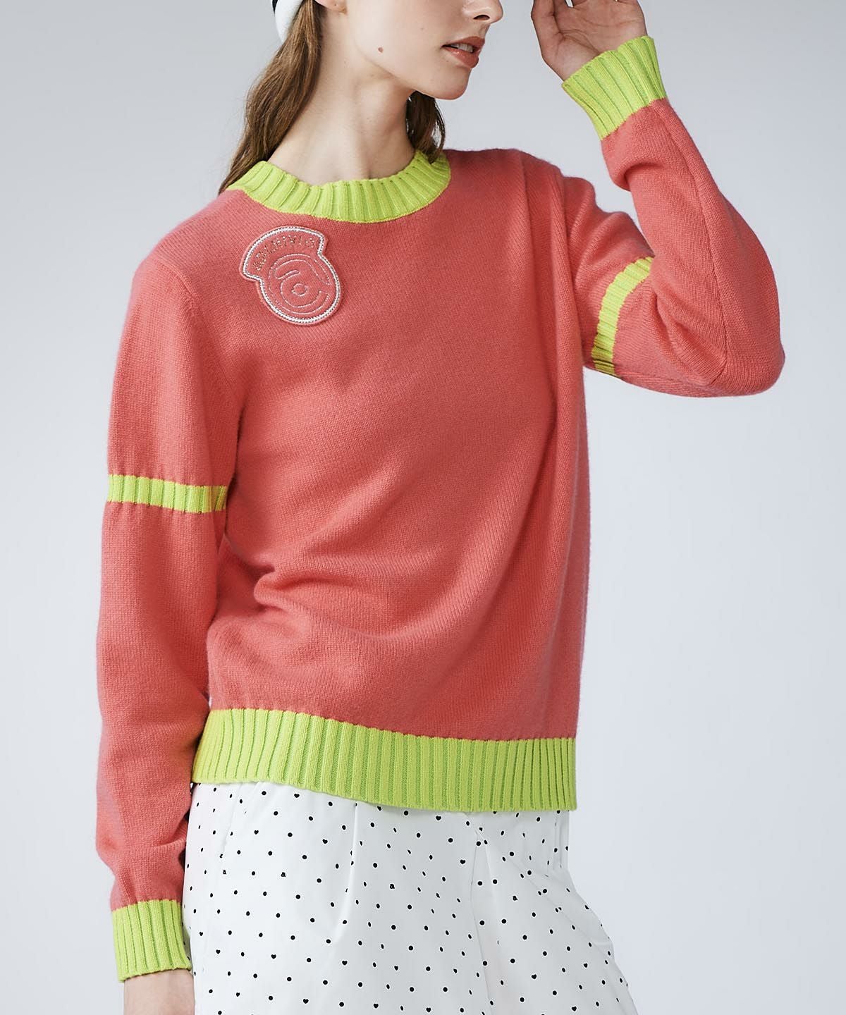 カシミヤ100％バックロゴニット|アルチビオ - ゴルフウェアや婦人服通販