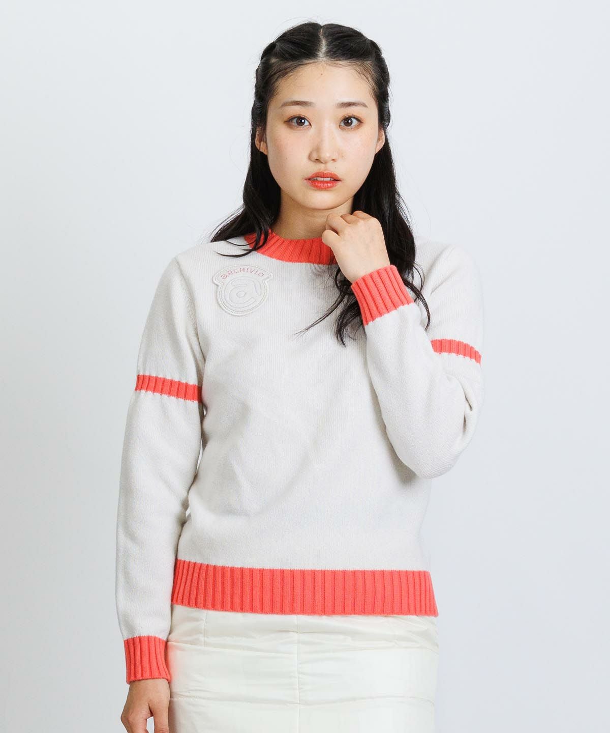 カシミヤ100％バックロゴニット|アルチビオ - ゴルフウェアや婦人服通販