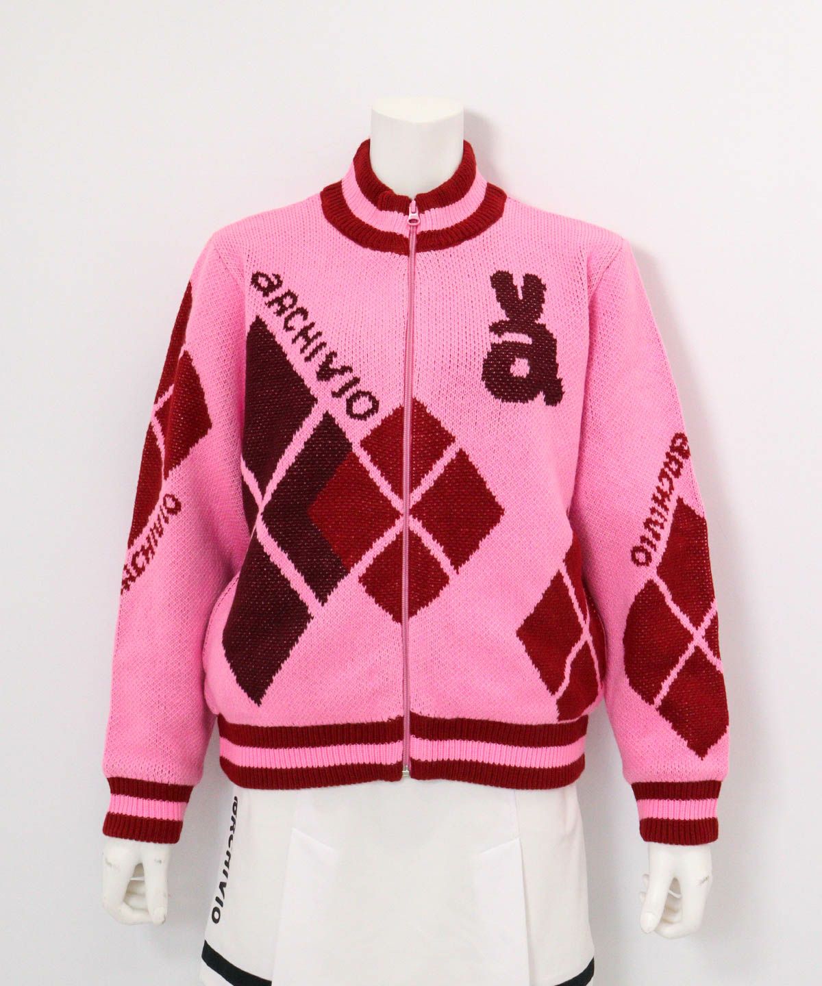 アーガイル柄ニットブルゾン|アルチビオ - ゴルフウェアや婦人服通販