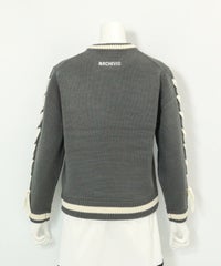 ブレードリボン袖ニット(グレー)後ろ
