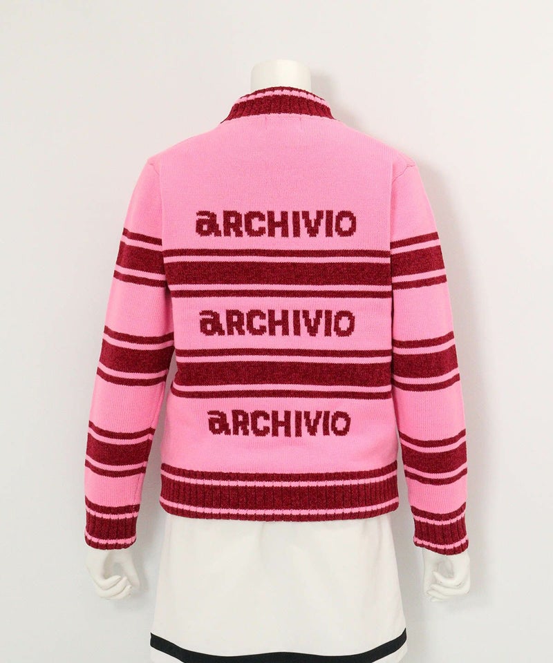 モールラインボーダーニット(ピンク)後ろ