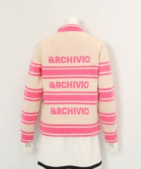 モールラインボーダーニット(ホワイト)後ろ