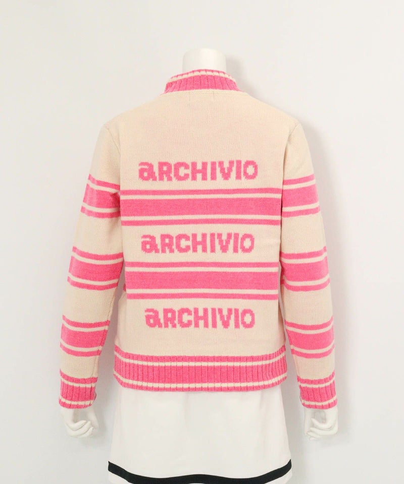 モールラインボーダーニット(ホワイト)後ろ