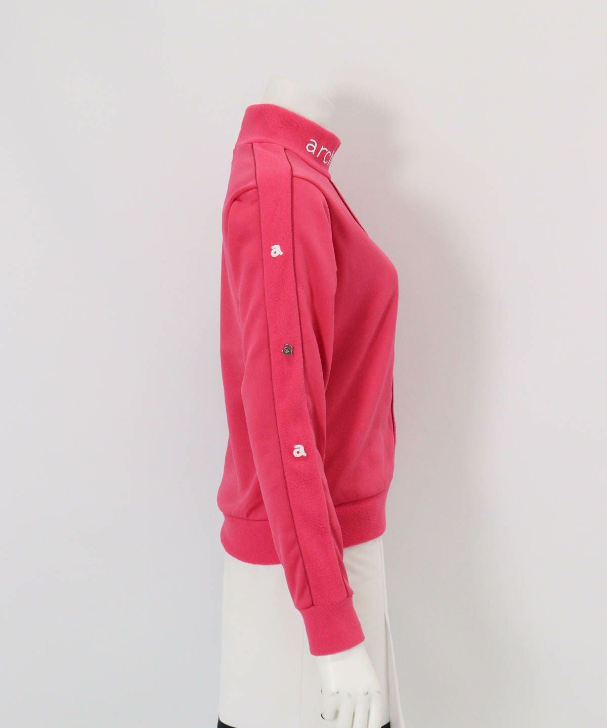 フリースラインプルオーバー(ピンク)横