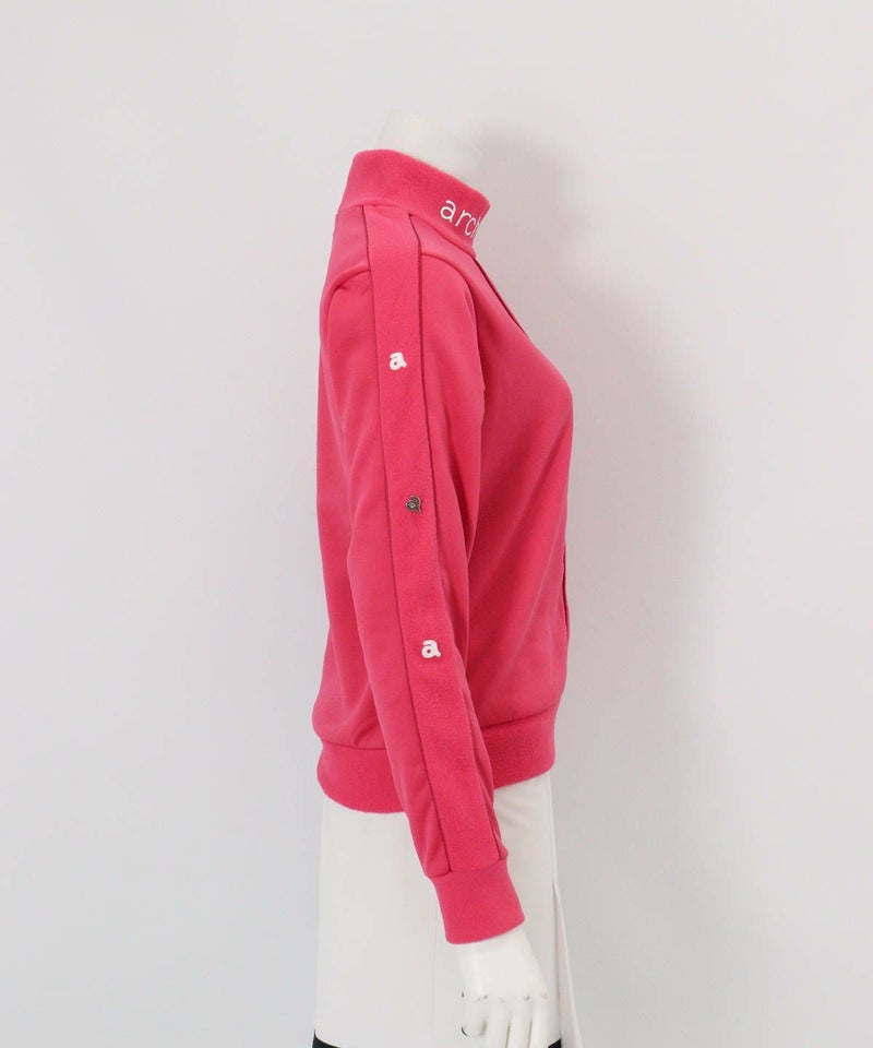 フリースラインプルオーバー(ピンク)横