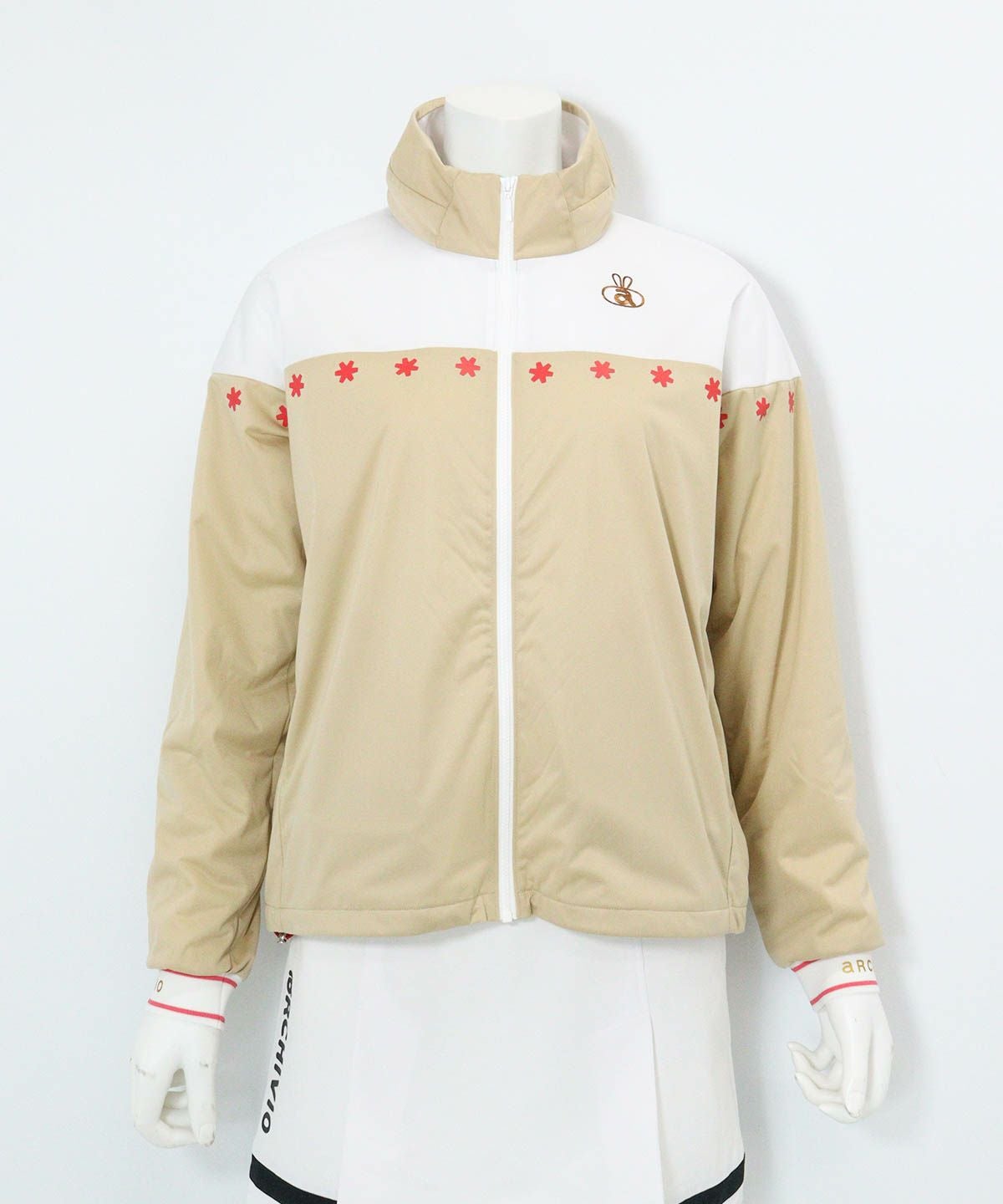 防風保温配色ジップブルゾン