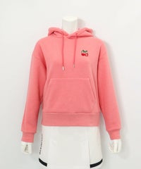 チェリー柄裏起毛パーカー(ピンク)前