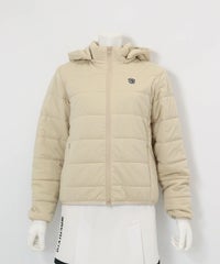 防風保温中綿ジップブルゾン(ベージュ)前