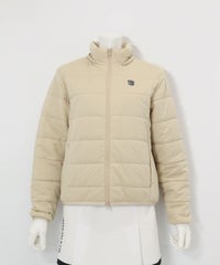 防風保温中綿ジップブルゾン(ベージュ)前