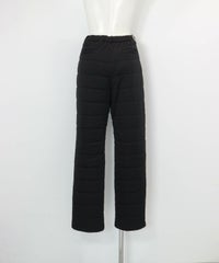 防風保温中綿キルトパンツ(ブラック)後ろ