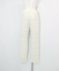 防風保温中綿キルトパンツ(ホワイト)後ろ