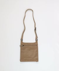 レザー切替ショルダーバッグ(ブラウン)後ろ