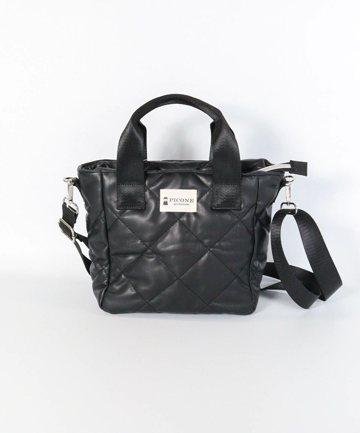 キルティングミニバッグ(ブラック)前