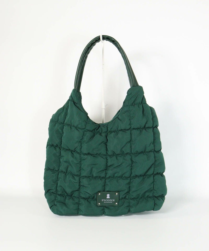 ギャザーキルティングハンドバッグ（グリーン）