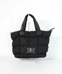  ギャザーキルティングミニバッグ（ブラック）