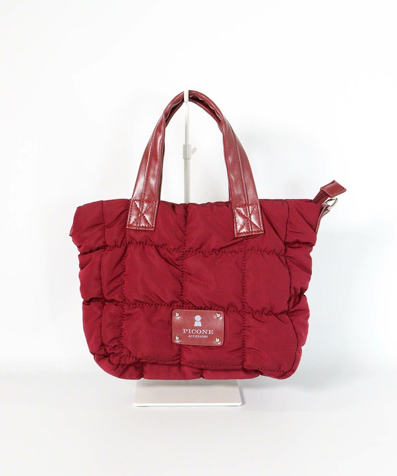  ギャザーキルティングミニバッグ（レッド）