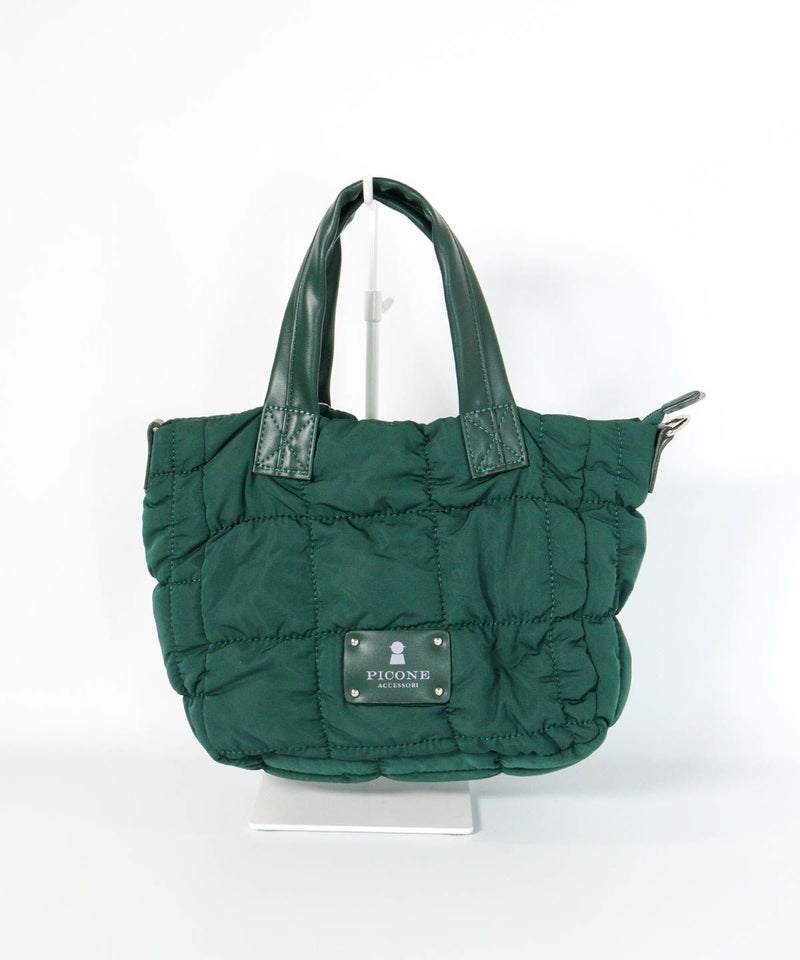  ギャザーキルティングミニバッグ（グリーン）