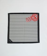 コットン100％総柄バンダナ(ブラック)