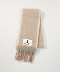 ウールアルパカ混配色マフラー(ベージュ)