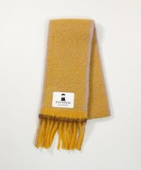 ウールアルパカ混配色マフラー(イエロー)