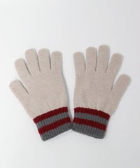 刺繍ニット手袋（ベージュ）