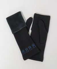 裏起毛フード付き手袋（ネイビー）