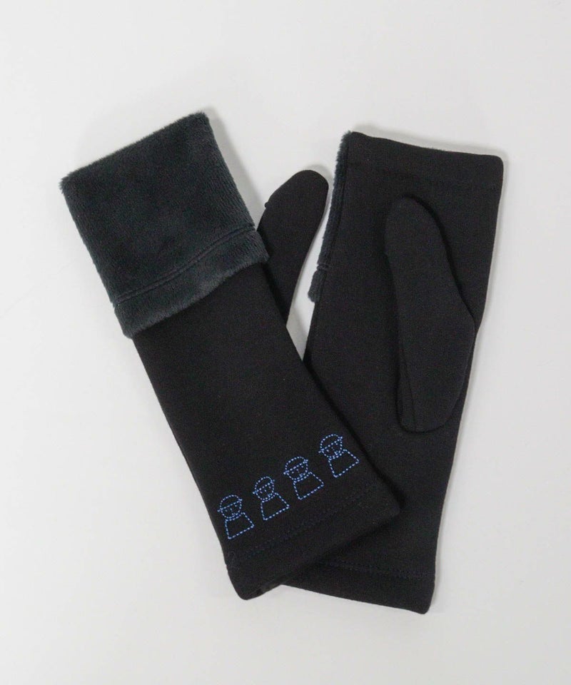 裏起毛フード付き手袋（ネイビー）